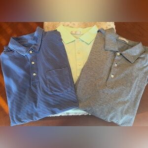 Men’s Lot of 6 Short Sleeve 5 Peter Millar and 1 Walter Hagen Golf Polo Shirts